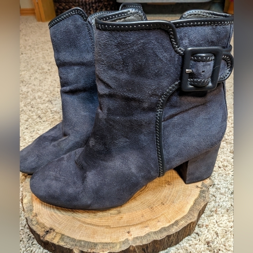 Sonoma Heeled Faux Suede Bootie with Buckle Size 9 Ankle Boot